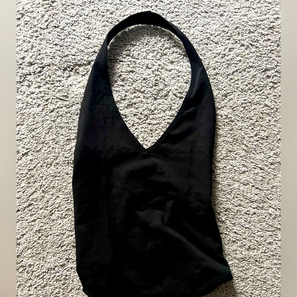 Garage Tops - Black Backless Bodysuit